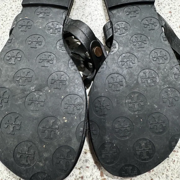 Tory Burch Black Cutout Sandals - Picture 5 of 8